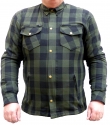 Lumberjack Shirt im Holzfäller-Stil mit Aramidfaser-Innenfutter und Protektoren Grün-Schwarz
